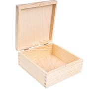 Boîte de rangement - Creative Deco - Non Peint - Bois massif - 16,2 x 16,2 x 7,2 cm - Mixte