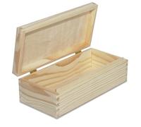 Boîte de Rangement - Creative Deco - Non Peint - Bois Massif - 24 x 11,3 x 7,2 cm - Mixte