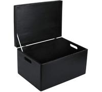 Boîte de rangement - Creative Deco - XXL - Bois massif - Noir - 40 x 30 x 24 cm