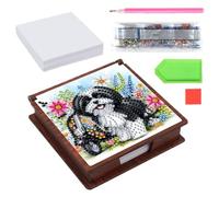 Boîte De Rangement Créative Strass,Grande Capacité Formes 3D Mignonnes Chats Chiens Accessoire de Rangement - Coffret de Peinture à Paillettes Boîte à Notes | pour la Famille, les Adultes, le Bureau à