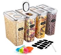 Boîte de Rangement Cuisine Lot de 4, 3.7L Sans BPA Boîtes Conservation Alimentaire en Plastiqueavec Couvercle