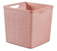 Boite de rangement - CURVER - Jute Box - Rose - 17L - 27,9x27,9xh27 cm