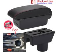 Boîte De Rangement D'accoudoir De Voiture Pour Mitsubishi Attrage Mirage,Dodge Attitude,Space Star,Accessoires De Voiture - Type B1 Black Red 3usb