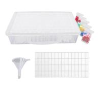Boîte De Rangement De 64 Grilles Pour Outils De Peinture Diamant, Boîte De Rangement D'accessoires, Conteneur De Perles, Boîte De Commodité De Mosaïque De Pierre De Broderie Diamant