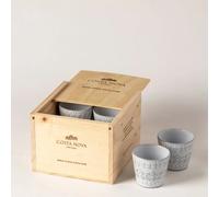 Boîte de rangement de 8 tasses Costa Nova Espresso Grespresso Eco Gres Blanc 16,7x15,5x11,4cm