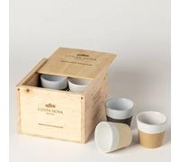 Boîte de rangement de 8 tasses Costa Nova Expresso Grespresso Nature Blanc 16,7x15,5x11,4cm