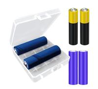 Boîte de rangement de batterie claire, casse de batterie transparente | AA Batteries Conteneur protecteur | Étui de stockage d'organisateurs de conteneurs portables avec couvercle pour voyager à la ma