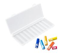 Boîte de rangement de batterie : étui de rangement AA, conteneur durable portable, couvercle de protection sécurisé, design compact | Support de batterie pratique pour 10 AA, utilisation en voyage, à