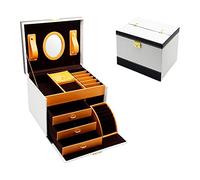 Boîte de Rangement de Bijoux Bijoux haut de gamme Creative Box nordique grande capacité d'accueil Boîte rangement qui convient aux magasins et Vestiaires pour Les Femmes à Utiliser(blanc)