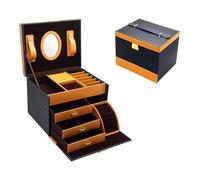 Boîte de Rangement de Bijoux Bijoux haut de gamme Creative Box nordique grande capacité d'accueil Boîte rangement qui convient aux magasins et Vestiaires pour Les Femmes à Utiliser(Schwarz)