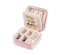 Boîte de Rangement de Bijoux Portable Mini Case Small Travel Organizer Jewellery Boxes pour Les Femmes(Rose)