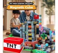 Boîte de rangement de blocs de construction TNT, jouet de blocs de construction magnétiques, ensemble de blocs de construction, blocs de construction de jouets d'assemblage DIY pour enfants, 200 pièce