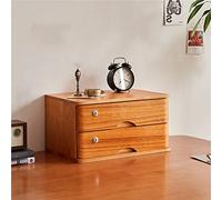 Boîte de rangement de bureau en bois avec tiroirs verrouillables, nizez votre bureau avec une élégante armoire de classement nizer 1/2/3/4 niveaux de rangement de tiroirs de bureau (couleur : C)