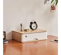 Boîte de rangement de bureau en bois massif avec serrure - Classeur multi-tiroirs et rehausseur de moniteur, organiseur durable et élégant pour bureau à domicile, tiroir A1 pour une solution efficace