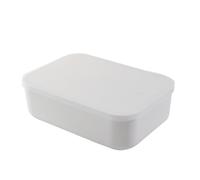 Boîte de rangement de bureau grande capacité Conteneur d'organisateur de bureau moderne étanche avec couvercle pour le bureau de chambre spacieux PP Plastique 26x36x7 5cm
