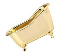 Boîte de Rangement de Bureau Mini Baignoire en Abs Doré