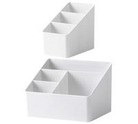 Boîte de Rangement de Bureau Multi-Compartiments en ABS 2 Pièces | Organisation du Bureau, Rangement des Petits Objets, Usage École et Office, Style Moderne