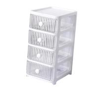 Boîte de rangement de bureau - TBEST - Transparent - 4 couches - Plastique - Multifonctionnelle