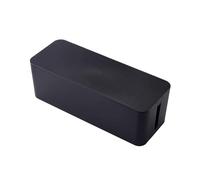 Boîte de rangement de câbles avec attaches de câble - Convient pour le salon, l'étude et le bureau (noir, taille L)