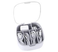 Boîte de rangement de câbles de données | 6 compartiments - Sac de rangement de câbles - Boîte de rangement des câbles - Organisateur électronique pour le bureau, la maison, le rangement des