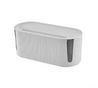 Boîte de rangement de câbles pour installation de bureau à domicile avec l'accent sur l'ordre, la sécurité et l'efficacité du routage des câbles (blanc)