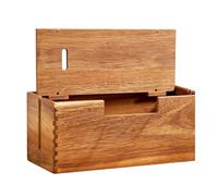 Boîte de Rangement de Câbles Support De Câble En Bois Boîte Cache-Câbles