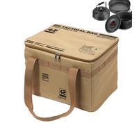 Boîte de rangement de camping pliable de 42 l - Organisateur robuste avec poignées | Sac réutilisable polyvalent pour les voyages, la salle de sport, la cuisine, la lessive, le dortoir, l'épicerie, le
