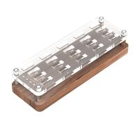 Boîte De Rangement De Cartes De Jeu 20/25/29/40 Fentes, Dispositif Tf Usb Type-C Cf Support D'affichage Bureau Acrylique En Bois