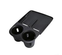 Boîte de rangement de chargement sans fil pour voiture avec double fonction et porte-gobelet pour XPENG G6 (2025-2027) - Garniture intérieure en silicone (noir)