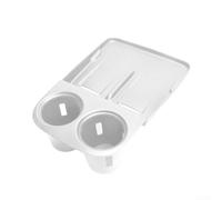 Boîte de rangement de chargement sans fil pour voiture avec double fonction et porte-gobelet pour XPENG G6 (2025-2027) - Garniture intérieure en silicone (gris-blanc)