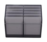 Boîte de rangement de cils en acrylique à 10 couches, extension de fond magnétique, outil de greffage de faux cils, support de palette de colle pour magasins de cils de beauté, (Thé Transparent)