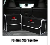 Boîte de rangement de coffre de voiture, organisateur de voiture pliable en feutre, boîte de rangement pour citroën C4 C3 C5 C1 C2 Berlingo Celysee Cactus Picasso Grey -S-Citroen