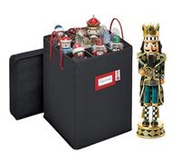 Boîte de rangement de collection Casse-noisette et figurine de Noël - Peut contenir jusqu'à 22,9 à 40,6 cm de haut - Casse-noisettes, ornements et plus encore - Organiseur de décoration de vacances