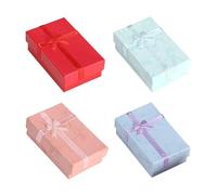 Boîte De Rangement De Collier Carré 4 Pièces, Boîte-Cadeau De Collier, Boîte-Cadeau Simple, Accessoires D'Emballage De Bijoux, Accessoires De Bijoux