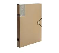 Boîte de rangement de fichiers en plastique | Bureau multicolore : gérer les documents(4cm Khaki)