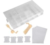 Boîte De Rangement De Fil à Broder, Organiseur De Fil à Broder Avec 200 Bobines De Fil Et Enrouleur De Fil à Broder, Bobine Plaque De Fil, Bobines De Fil à Broder, Coudre Bobines Rangement Set