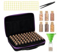 Boîte de Rangement de Graines, 60 Fentes Boîte de Stockage Graines Portable avec Etiquettes Autocollantes, Pince à épiler et Entonnoir, pour Stocker Graine de Fleurs, Tomates, Légumes et Plantes