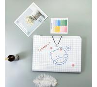 Boîte De Rangement De Grande Capacité, A4, Mignon Dessin Animé Extensible, Kawaii, Étui Pour Documents De Test, Accessoires De Bureau Pour Étudiants