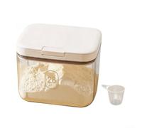 Boîte de rangement de grande capacité avec couvercle, récipient en plastique scellé pour détergent à lessive, poudre à laver, farine et céréales, organiseur de cuisine transparent avec presse (2,8 l)