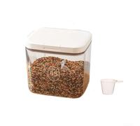 Boîte de rangement de grande capacité pour détergent à lessive avec couvercle, 5,5 L, résistant à l'humidité, bac en plastique scellé pour grains de farine de riz, blanc (4,5 l)