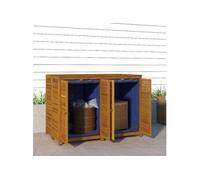 Boîte de rangement de jardin 140x87x104 cm bois massif d acacia Marron G