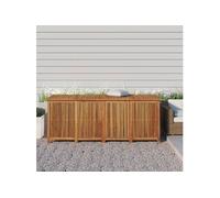 vidaXL Coffre de rangement de jardin 200x80x75 cm en bois massif d'acacia