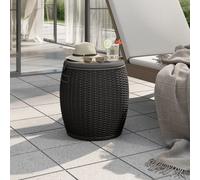 vidaXL Boîte de rangement de jardin 4 en 1 – Coffre de stockage avec poignées, noir, polypropylène