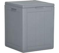 vidaXL Boîte de rangement de jardin 90 L – PP aspect bois, gris