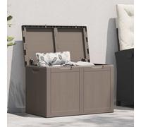 Boîte de Rangement de Jardin 90 L Noir PP Rotin Coffre à Outils Patio vidaXL