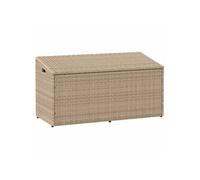 Boîte de rangement de jardin noir 110x50x58 cm résine tressée vidaXL