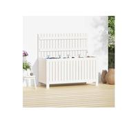 Boîte de rangement de jardin Blanc 115x49x60 cm Bois de pin 823837