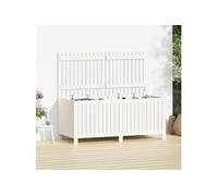 Boîte de rangement de jardin Blanc 147x68x64 cm Bois de pin 823851