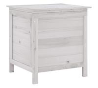 Boîte de rangement de jardin blanc bois massif de sapin