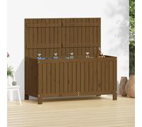 Boîte de Rangement de Jardin Coffre à Outils Marron Bois de Pin Massif vidaXL